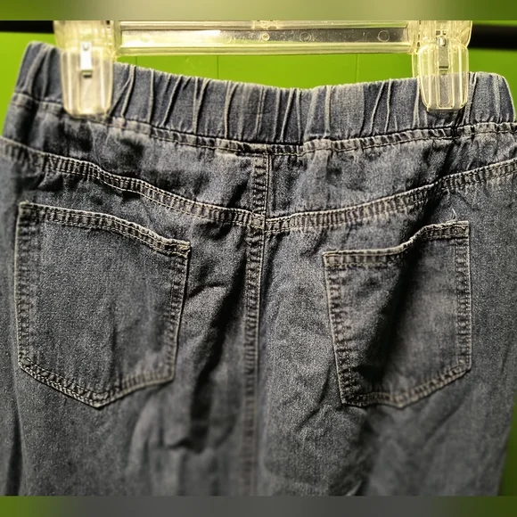 Denim Maxi Skirt With Raw Hem - Picture 6 of 8